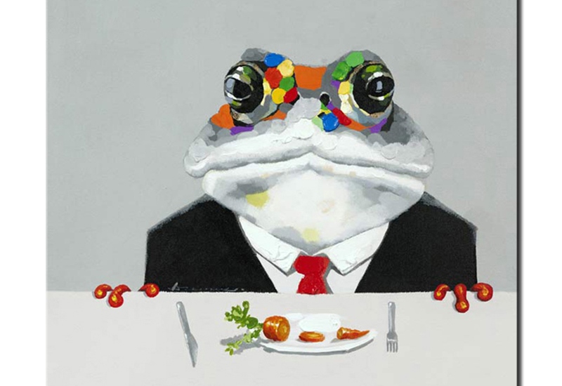Αυτή η εικόνα δεν έχει ιδιότητα alt. Το όνομα του αρχείου είναι Funny-Modern-Animal-Oil-Painting-on-Canvas-the-Food-for-Mr-Frog-Hand-Painted-Glass-Frog.jpg